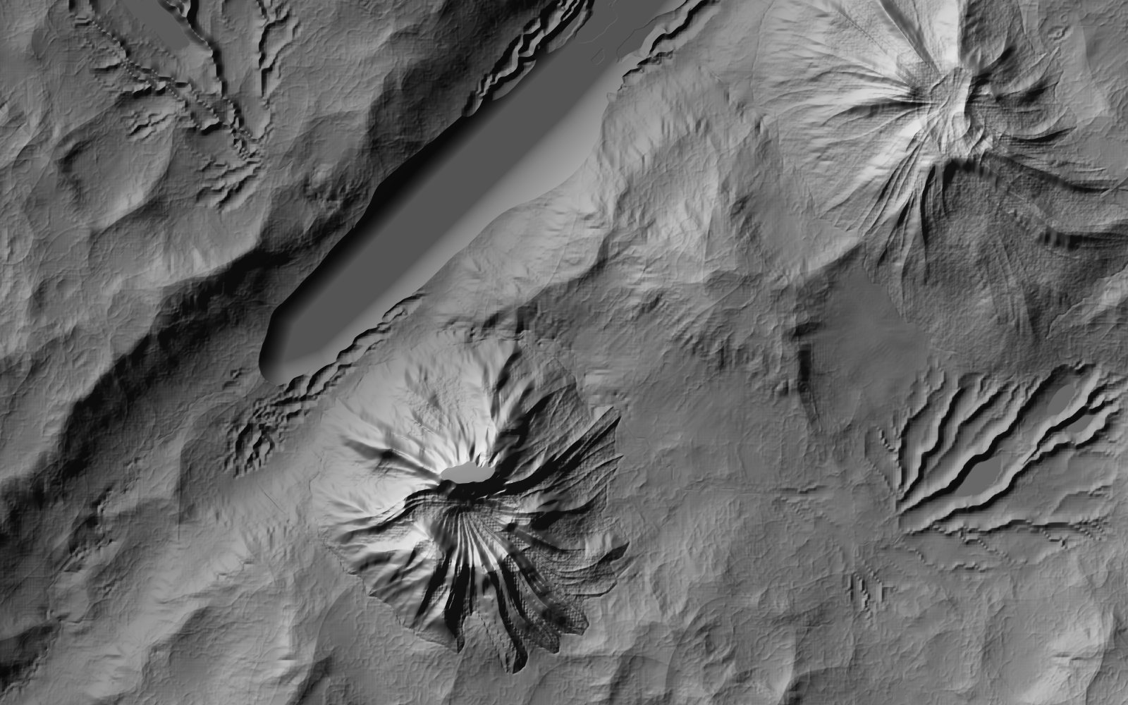 Relief of the Highlands after hydraulic and thermal erosion